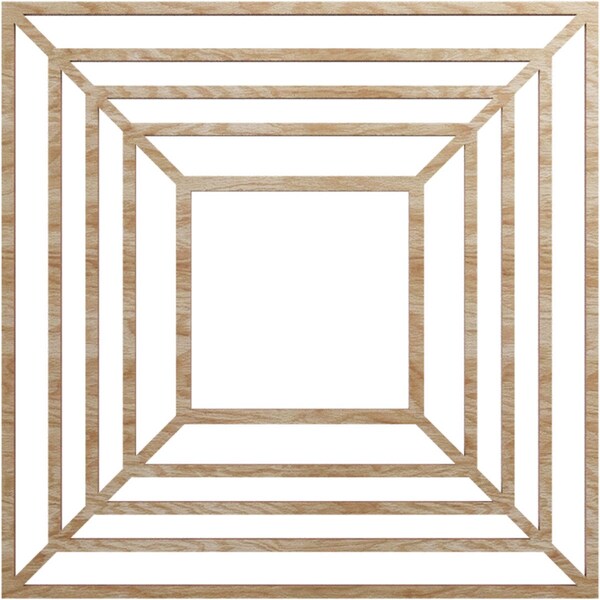Ekena Millwork Raven Wood Fretwork Pierced Ceiling Medallion, Red Oak, 16"OD x 5 7/8"ID x 1/4"T CMWP16X16X0250RARO - main